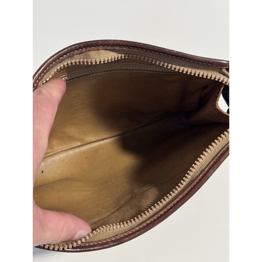 CELINE Triomphe Macadam Leather Clutch Cosmetics Travel Bag Italy Authentic - Picture 12 of 16